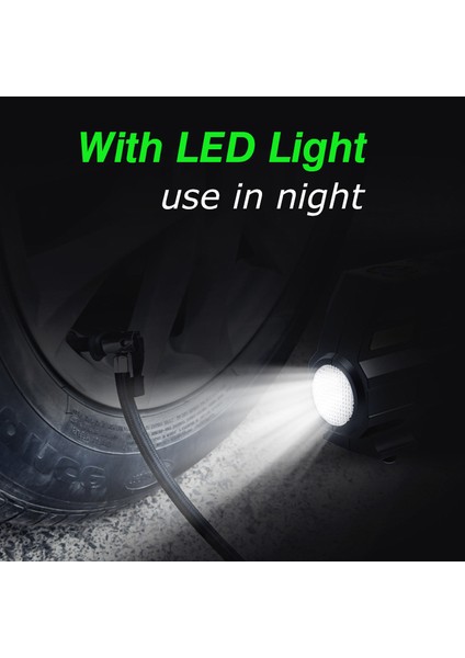 Dijital Stil Araba Hava Kompresw 30S Hızlı Şişirme Hava Pompası Araba Motosiklet Bisiklet Için Oto Lastik Pumb LED Işık Lastik Taşınabilir Pompa (Yurt Dışından) fiyatları