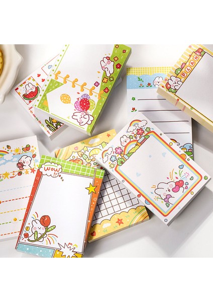 B Tarzı Eets Sevimli Tavşan Serisi Bloknot Kore Mesaj Yapışkan Notlar Dekorasyon Not Kağıdı Scrapbooking Kırtasiye Okul Malzemeleri (Yurt Dışından) fiyatları