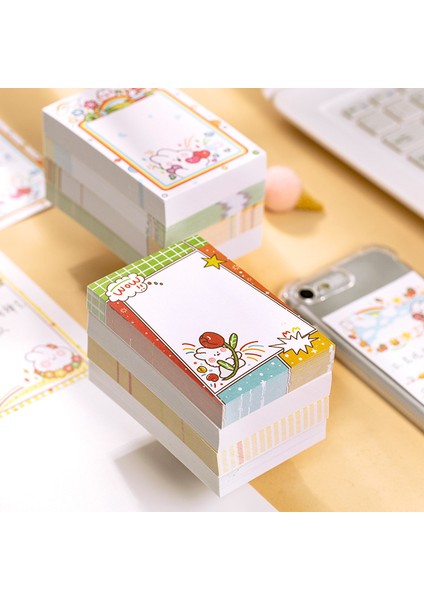 B Tarzı Eets Sevimli Tavşan Serisi Bloknot Kore Mesaj Yapışkan Notlar Dekorasyon Not Kağıdı Scrapbooking Kırtasiye Okul Malzemeleri (Yurt Dışından) modelleri