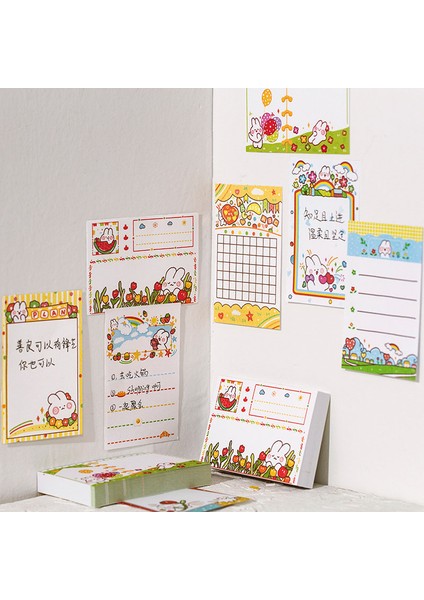 B Tarzı Eets Sevimli Tavşan Serisi Bloknot Kore Mesaj Yapışkan Notlar Dekorasyon Not Kağıdı Scrapbooking Kırtasiye Okul Malzemeleri (Yurt Dışından) fırsatları