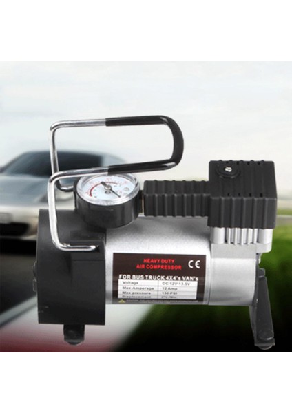 12V I Ağır Hizmet Tipi Taşınabilir Metal Hava Kompresörü Araba Lastiği Inflatw Araba Lastik Pompası Oto Araba Motosiklet Bisiklet Çarpma Aracı (Yurt Dışından) fırsatları
