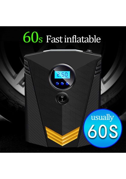 Dijital Stil Dc 12 Volt Araba Taşınabilir Hava Pompası Kompresör Pompası Dijital I Araba Motosiklet Için Otomatik Hava Lastik Şişirme LED Işık Lastik Pompası (Yurt Dışından) fiyatları