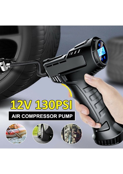Dijital Versiyon Bisiklet Pompası Araba Kompresörü 12 V Elektrikli Hava Pompası Araba Motosiklet Bisiklet Için Taşınabilir Lastik Şişirme Dijital Lastik Göstergesi ile Kablolu (Yurt Dışından) fiyatları