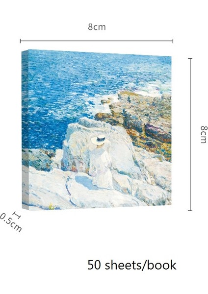 Bir Stil 50 Sayfa Kitap Dünyaca Ünlü Resim Serisi Bloknot Childe Hassam Çalışmaları Yapışmaz Bloknot Not Kırtasiye Dekorasyon Dizüstü (Yurt Dışından) indirimleri