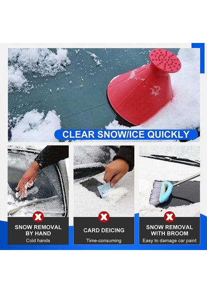 1 Adet Yeşil Stil Yeni Araba Buz Kazıyıcı Kış Oto Araba Sihirli Pencere Ön Cam Kar Kürekleri Şekilli Huni Kar Sökücü Deicer Koni Aracı Kazıma (Yurt Dışından) indirimleri