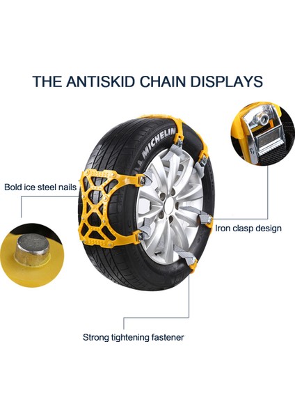 1 Parça Ar Kar Zinciri Yol Dışı Kar Araba Zinciri Lastik Kış Kar Çamur Yol Karayolu Güvenliği Kaymaz Araba Kar Zinciri Lastik Zinciri (Yurt Dışından)