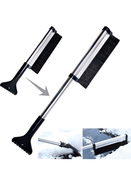 No.2 Tarzı Araba Ön Camı Buz Kazıyıcı Cam Kar Fırçası Uzatılabilir Paslanmaz Çelik Kar Sökücü Temizleyici Aracı Süpürge Yıkama Aksesuarları (Yurt Dışından) fiyatları