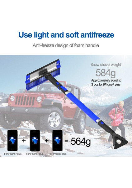 6-In-1 Tarzı 6-In-1 Araba Kar Küreği Uzatılabilir Buz Kazıyıcı Kar Fırçası Su Sökücü Araba Oto Suv Don Ön Cam Temizleyici Kış Aracı (Yurt Dışından) fırsatları