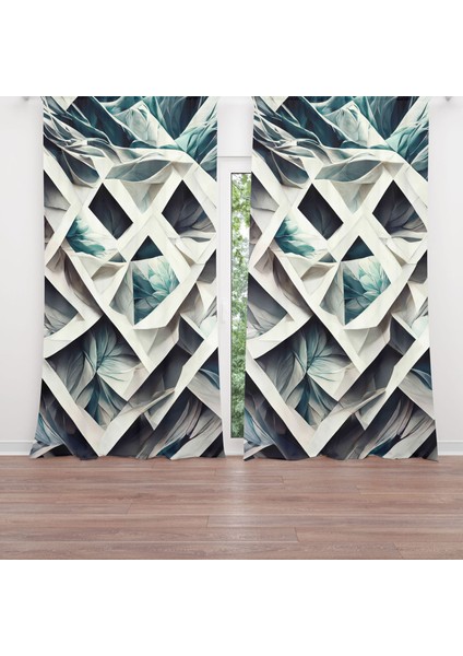 Dijital Baskılı Fon Perde Iki Kanat