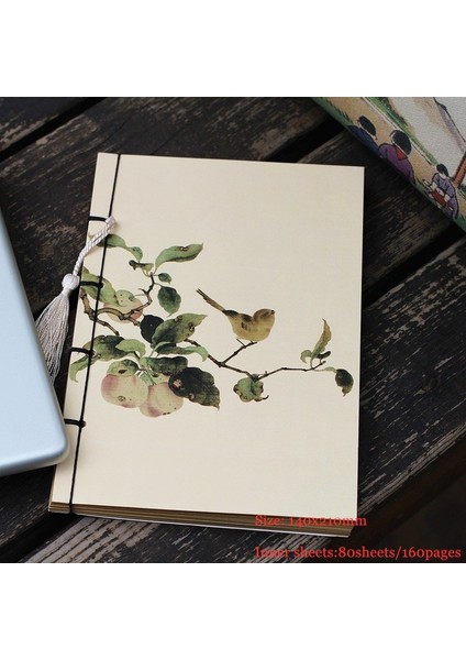 No.1 Stili A5 Çin Retro Kişisel Günlüğü Dizüstü Antika Püsküller Boş Kraft Dergiler Sketchbook Defterler Not Defteri Öğrenci Kırtasiye (Yurt Dışından)