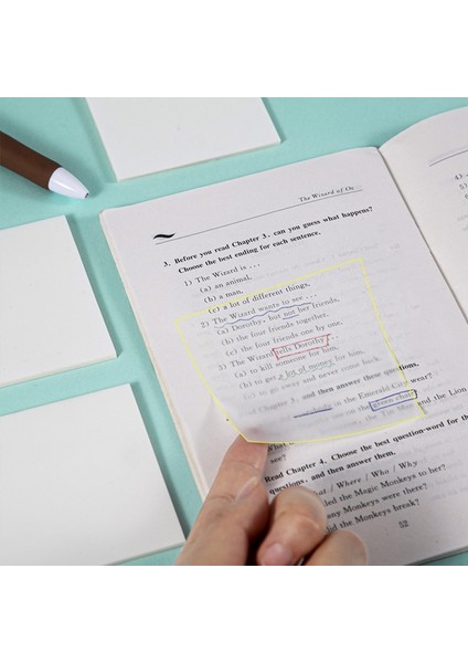 OSS27044PP Stili 50 Yaprak Su Geçirmez Pet Şeffaf Bloknot Yapışkan Notlar Not Mesajı Etiket Not Defteri Okul Ofis Malzemeleri Kırtasiye (Yurt Dışından) fırsatları