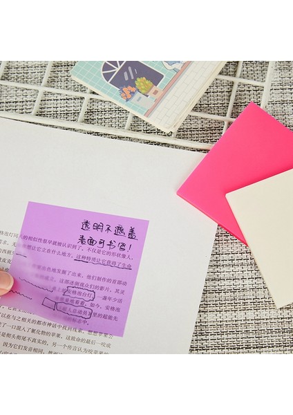 OSS27044PP Stili 50 Yaprak Su Geçirmez Pet Şeffaf Bloknot Yapışkan Notlar Not Mesajı Etiket Not Defteri Okul Ofis Malzemeleri Kırtasiye (Yurt Dışından) indirimleri