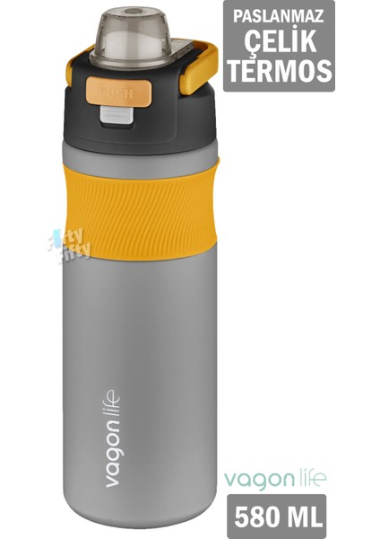 580 ml Çelik Termos Pipetli/pipetsiz(Rahat Içim) Kaydırmaz GÖVDE-FFVGN033580ML