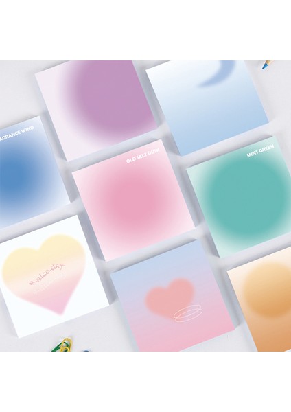 F Tarzı 50 Sheetsbook Degrade Renk Yapışkan Notlar Planlayıcısı Defter Karalama Defteri Tasarım Malzemeleri Öğrenci Okul Ofis Kırtasiye Malzemeleri (Yurt Dışından) fiyatları