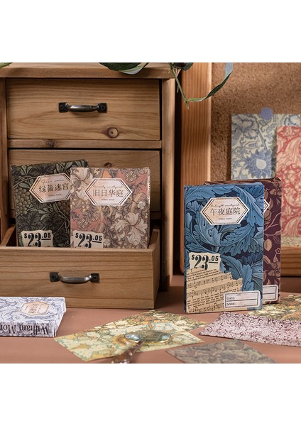No.2 Tarzı 60 Sayfa Retro Çiçek Malzeme Kağıt Dekoratif Malzeme Kağıt Önemsiz Dergisi Karalama Defteri Planlayıcısı Kawaii Kırtasiye Okul Malzemeleri (Yurt Dışından)