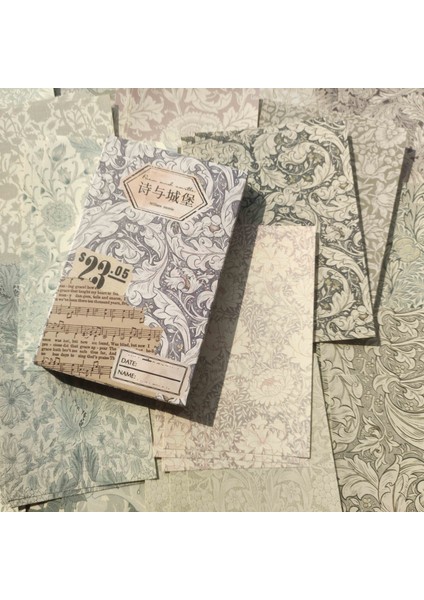No.2 Tarzı 60 Sayfa Retro Çiçek Malzeme Kağıt Dekoratif Malzeme Kağıt Önemsiz Dergisi Karalama Defteri Planlayıcısı Kawaii Kırtasiye Okul Malzemeleri (Yurt Dışından)