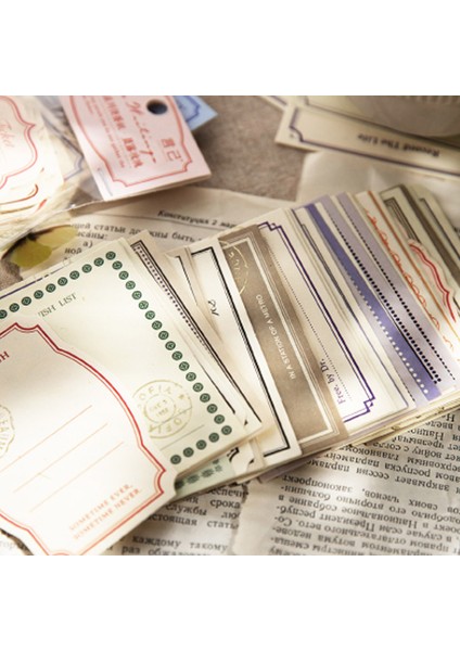 No.4 Stili Vintage Çerçeve Kağıt Etiketleri Deco Sınır Bloknot Kırtasiye Scrapbooking Kartları Günlük Tutma Dıy Retro Malzemeler Kağıt (Yurt Dışından) modelleri