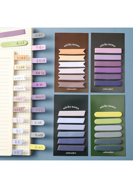 Bir Stil Lolo Morandi Renkli Yapışkan Notlar Bloknot Kendinden Yapışkanlı Yer Imi Defter Cuadernos Y Libretas Okul Ofis Kırtasiye Malzemeleri (Yurt Dışından) fiyatları