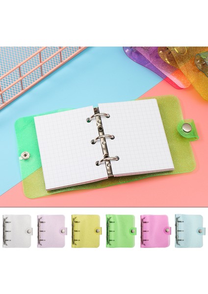 A-Pembe Tarzı M Delik Gevşek Yaprak Bağlayıcı Defter Kapağı Pvc Taşınabilir Bloknot Dosya Klasörü Yaratıcı Cep Günlüğü Ofis Kırtasiye Malzemeleri (Yurt Dışından) modelleri