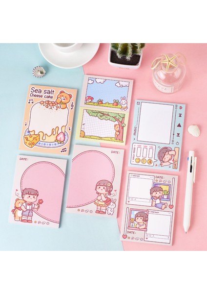 Liangxiaowucai Tarzı Lot Bloknotlar Yapışkan Notlar Küçük Mochi Hayattan Hoşlanıyor Önemsiz Günlük Scrapbooking Çıkartmalar Ofis Okul Kırtasiye (Yurt Dışından)