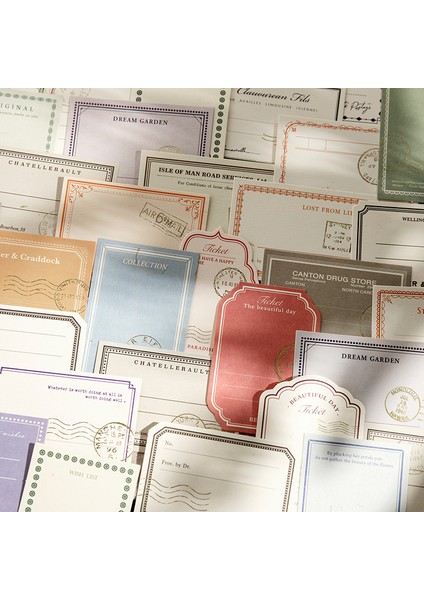 No.3 Tarzı Vintage Çerçeve Kağıt Etiketleri Deco Sınır Bloknot Kırtasiye Scrapbooking Kartları Günlük Tutma Dıy Retro Malzemeler Kağıt (Yurt Dışından) fiyatları
