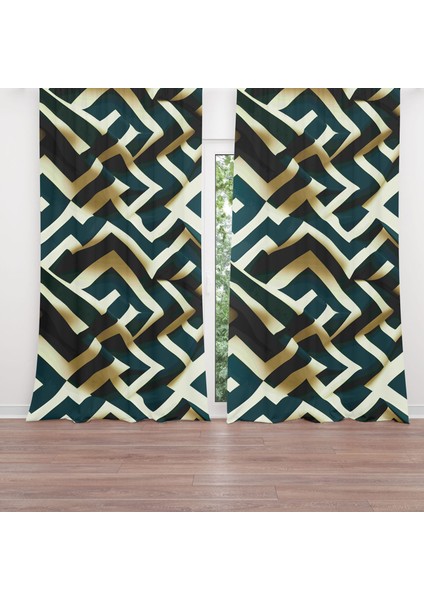 Dijital Baskılı Fon Perde Iki Kanat