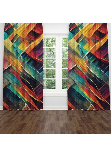 Dijital Baskılı Fon Perde Iki Kanat