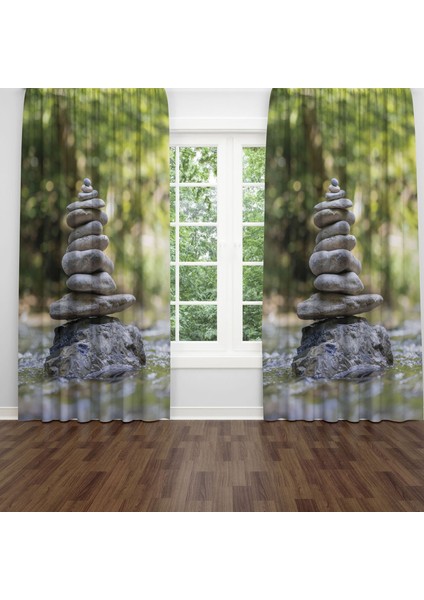 Dijital Baskılı Fon Perde Iki Kanat