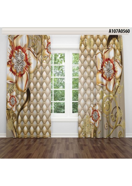 Dijital Baskılı Fon Perde Iki Kanat