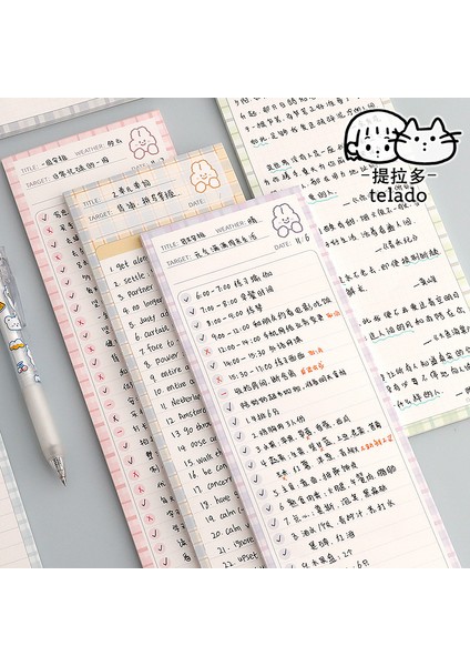 No.9 Stili Mınkys Yeni Eets B5 Yarım Kawaii Tavşan Bloknot Kağıt Yapılacaklar Listesi Dergisi Not Paperlaria El Kitabı Dıy Malzeme Kırtasiye (Yurt Dışından) indirimleri