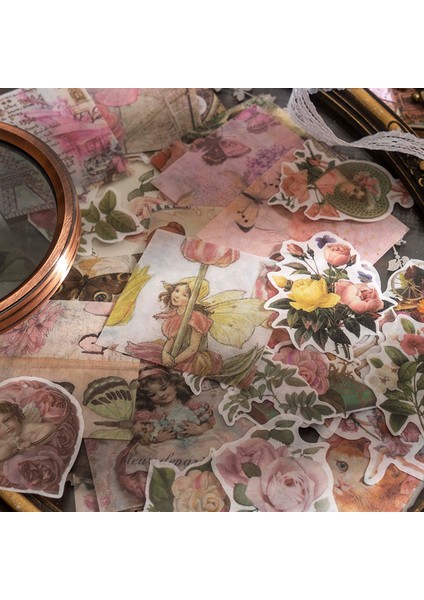 No.2 Tarzı Vintage Koleksiyonu Peri Masalı Hayvan Bitkiler Deco Kırtasiye Scrapbooking Kağıt Günlük Tutma Dıy Retro Kolaj Malzemeleri Kağıt (Yurt Dışından)
