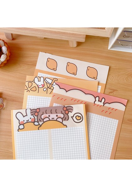 No.7 Tarzı Kawaii Kore Karikatür Yapışkan Not Bloknot Sevimli Karikatür Kız Izgara Planı Not Defteri Kız Gözyaşı Kırtasiye Ofis Aksesuarları (Yurt Dışından)