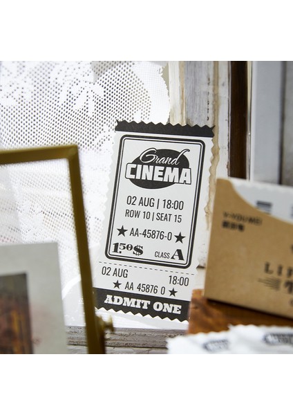 No.3 Tarzı 50 Sayfa Vintage Film Seyahat Bileti Ingilizce Not Defteri Dekoratif Kırtasiye Scrapbooking Günlüğü Albümü Etikel Retro Malzeme Kağıt (Yurt Dışından)