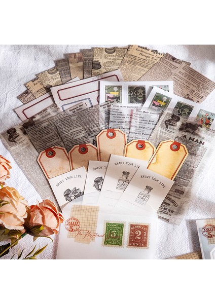 No.7 Tarzı Retro Damga Etiket Kraft Kağıt Bloknot N Kez Yapışkan Notlar Escolar Papelaria Okul Tedarik Imi Etiketi Not Kırtasiye (Yurt Dışından)