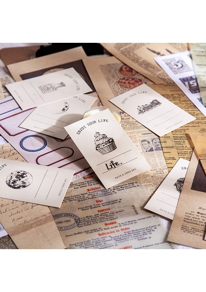 No.7 Tarzı Retro Damga Etiket Kraft Kağıt Bloknot N Kez Yapışkan Notlar Escolar Papelaria Okul Tedarik Imi Etiketi Not Kırtasiye (Yurt Dışından)