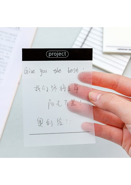 Bir Stil 50 Sayfa Boş Izgara Şeffaf Yapışkan Not Pedleri Su Geçirmez Kendinden Yapışkanlı Not Not Defteri Okul Ofis Malzemeleri Kırtasiye Planlayıcısı (Yurt Dışından) modelleri