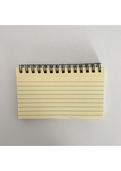 Sarı Stil Ins Renk Basit Stil Bobin Bloknot Yatay Çizgi Öğrenci Yaratıcı Dizin Kartı Kitap Ofis Not Defteri Okul Kırtasiye Eets (Yurt Dışından)