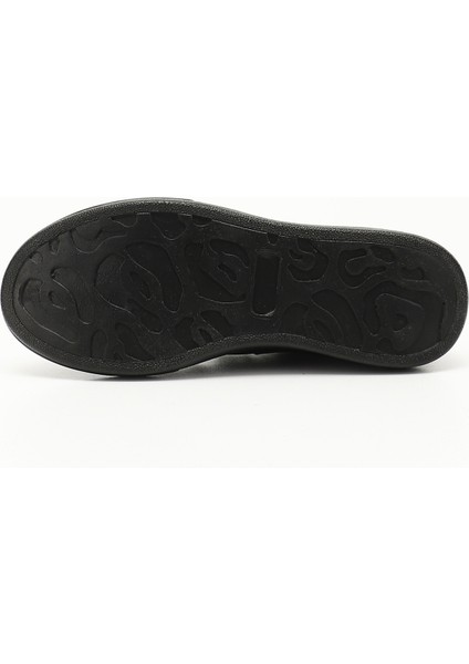 Kadın Siyah Dolgu Taban Hakiki Deri Sneaker fırsatları