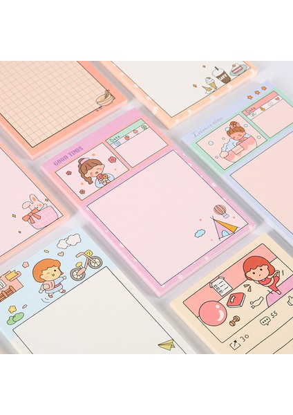 Bir Stil Not Defteri Karikatür Küçük Kız Bloknot No-Yapışkan Not Çıkartması Scrapbooking Dıy Günlüğü Kawaii Kırtasiye Okul Malzemeleri (Yurt Dışından) indirimleri