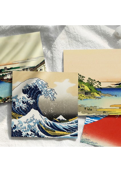 E Tarzı 50 Sheetsset Katsushika Hokusai Sanat Resim Serisi Yapışkan Not Kanagawa Sörf Fuji Dağı Bloknot Kırtasiye Malzemeleri (Yurt Dışından) indirimleri