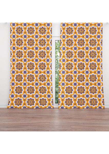 Dijital Baskılı Fon Perde Iki Kanat