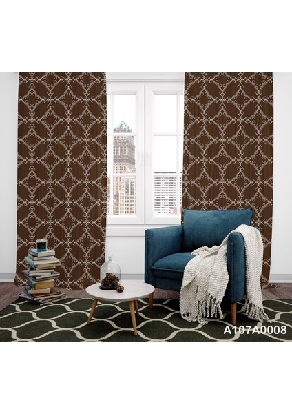 Dijital Baskılı Fon Perde Iki Kanat