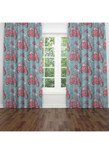 Dijital Baskılı Fon Perde Iki Kanat