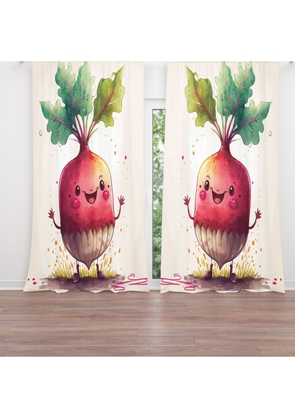 Dijital Baskılı Fon Perde Iki Kanat