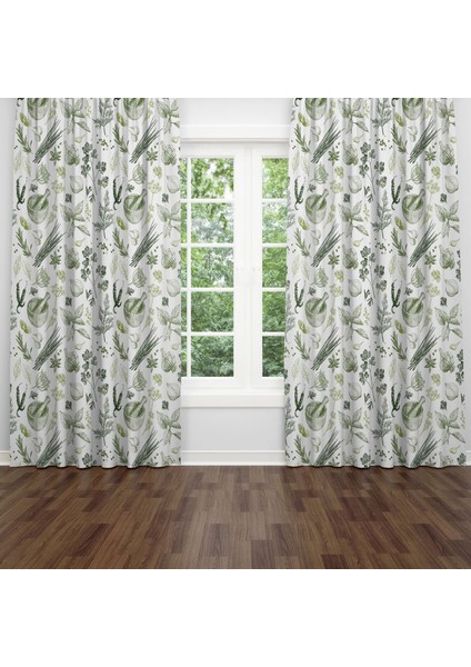 Dijital Baskılı Fon Perde Iki Kanat