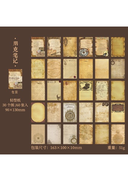 No.2 Tarzı Vintage Eski Kahve Tarzı Kraft El Işi Kağıdı Dıy Scrapbooking Malzemeleri Dekor Günlüğü Önemsiz Dergisi Işaretleme Kırtasiye Not Kağıdı (Yurt Dışından)