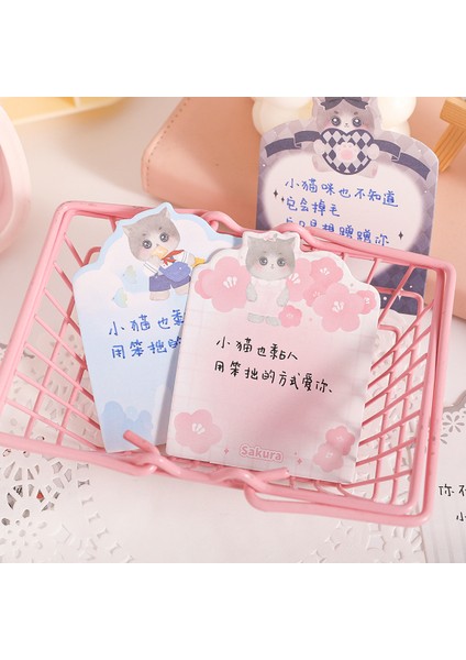 Bir Stil 30 Yaprak Sevimli Kiraz Çiçeği Kedi Bloknot Scrapbooking Dekorasyon Ofis Malzemeleri Yaratıcı Kırtasiye Planlayıcısı Yapışkan Notlar (Yurt Dışından) fırsatları