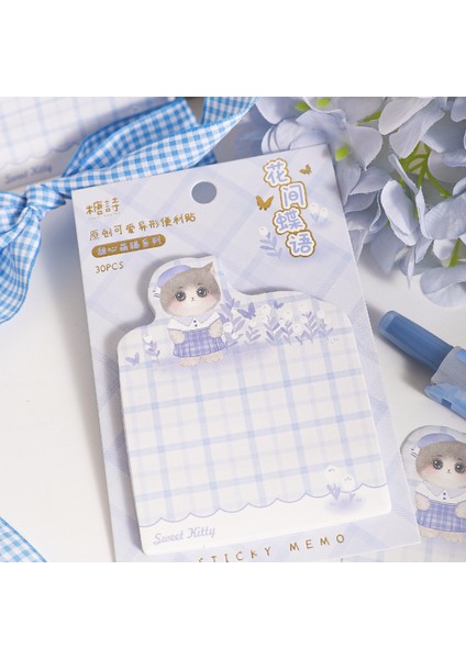 Bir Stil 30 Yaprak Sevimli Kiraz Çiçeği Kedi Bloknot Scrapbooking Dekorasyon Ofis Malzemeleri Yaratıcı Kırtasiye Planlayıcısı Yapışkan Notlar (Yurt Dışından) indirimleri