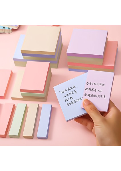 No.7 Tarzı Morandi Yapışkan Notlar Pedleri Kırtasiye Kağıt Çıkartmalar Memo Yayınlandı Not Defteri Dizüstü Okul Ofis Aksesuarları Yapışkan Sekmeler (Yurt Dışından) modelleri