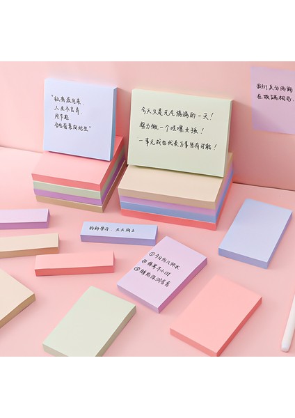 No.7 Tarzı Morandi Yapışkan Notlar Pedleri Kırtasiye Kağıt Çıkartmalar Memo Yayınlandı Not Defteri Dizüstü Okul Ofis Aksesuarları Yapışkan Sekmeler (Yurt Dışından) fırsatları